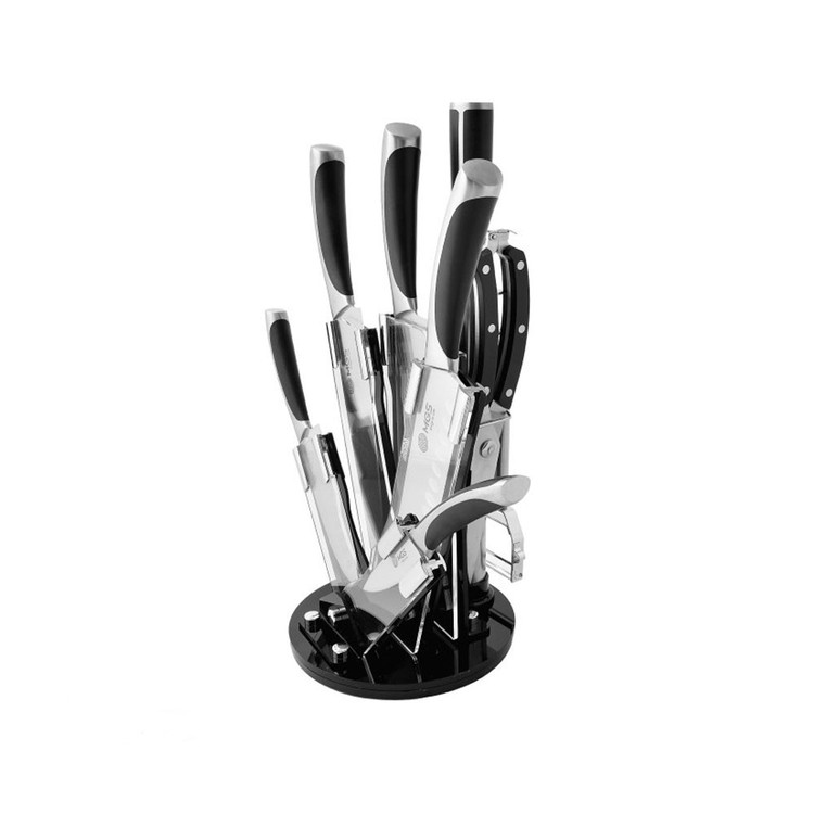 سرویس چاقو آشپزخانه 9 پارچه استیل ام جی اس مدل KS8011B